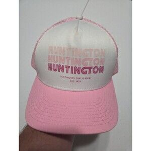 Huntington Surf Sport Hat Pink Ombre Mesh Trucker Cap Beach California Pukka